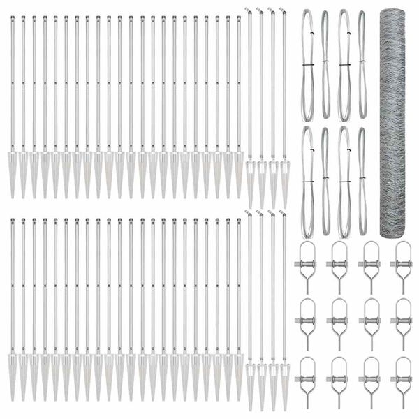 vidaXL Aiapost H&otilde;bedane 100 x 1,4 m (50 mm v&otilde;rk) Teras
