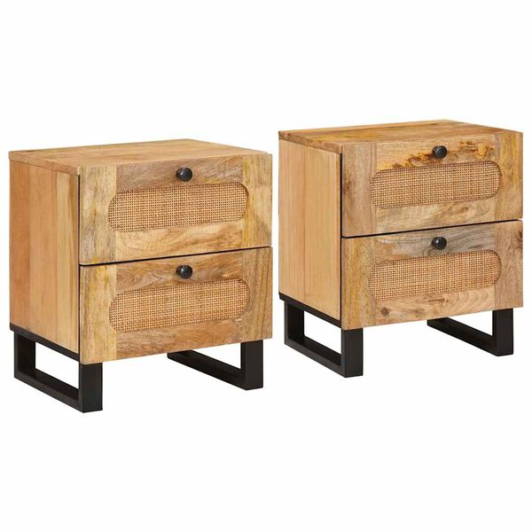 vidaXL &Ouml;&ouml;lambi kapp 2 pcs Neutraalne 40 x 33 x 46 cm Tugev mango puu