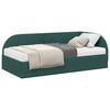 vidaXL Nurgavoodi raam koos madratsiga peaga 2 pcs Roheline Samet