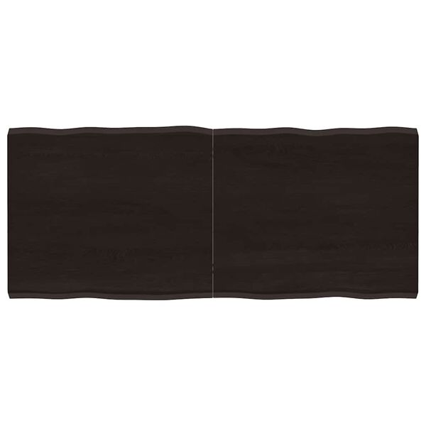 vidaXL lauaplaat, tumepruun, 140 x 60 x (2-4) cm, töödeldud täispuit