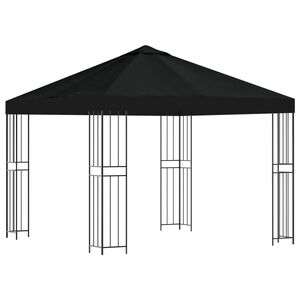 vidaXL Paviljon 3 x 3 m Must Pol&uuml;ester ja teras 190 gsm
