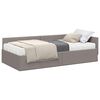 vidaXL Nurgavoodi raam koos madratsiga Muu 2 pcs Pruunikashall kangas