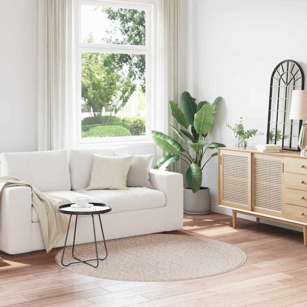 vidaXL Libisemisvastane Shaggy Vaip cream 160 x 160 cm PP