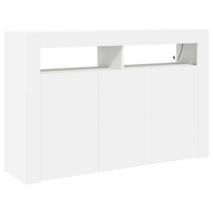 vidaXL K&otilde;ide LED -ribatuledega Valge 116 x 30 x 75 cm Tehispuit