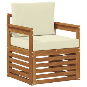 vidaXL V&auml;li diivanikomplekt Tugev akaatsiapuit ja pol&uuml;ester Neutraalne