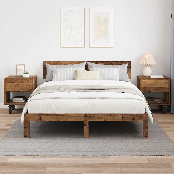 vidaXL &Ouml;&ouml;kapp 2 pcs Vana puit 40,5 x 40 x 48 cm Tehispuit