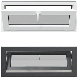 vidaXL Keldriakendus RISOR 100 x 40 cm PVC ja klaas Antratsiit