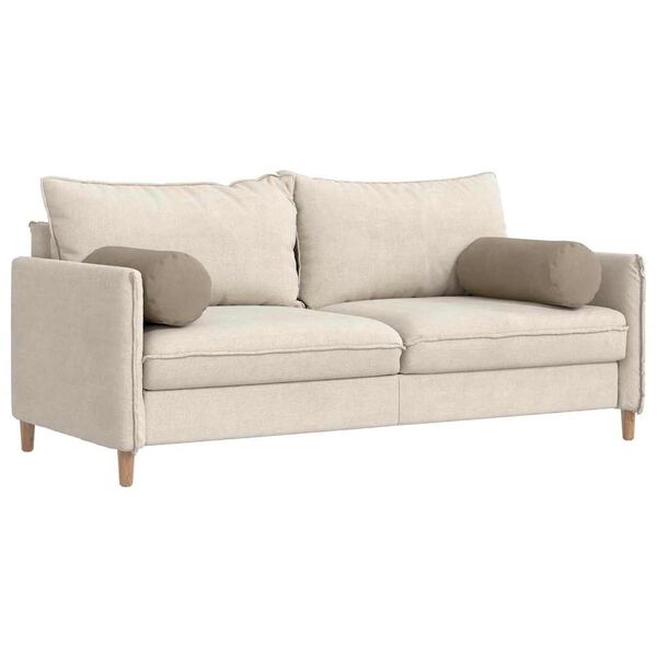 vidaXL Padjad 2 pcs Pruunikashall Ø 25 x 70 cm Mikrofiber kangas