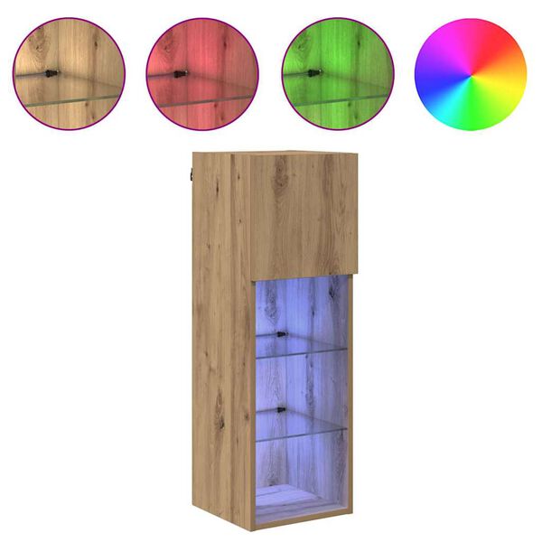 vidaXL Seinale paigaldatav TV kapp K&auml;sit&ouml;&ouml;puu 30,5 x 30 x 90 cm
