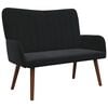vidaXL 2-kohaline diivan Must 115 x 61 x 87 cm Samet