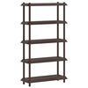 vidaXL Riiulikomplekt 5 tasandit 100 x 40 x 177 cm PP Pruun