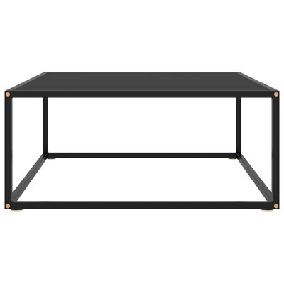 vidaXL kohvilaud, must, musta klaasiga, 80 x 80 x 35 cm