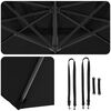 vidaXL Roma parapli Must 286 x 285 x 265 cm Polüester ja alumiinium