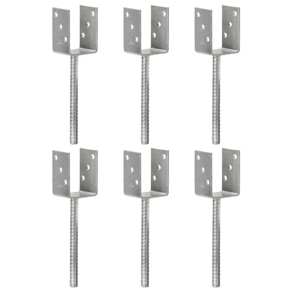 vidaXL maavaiad 6 tk h&otilde;bedane 7 x 6 x 30 cm tsingitud teras