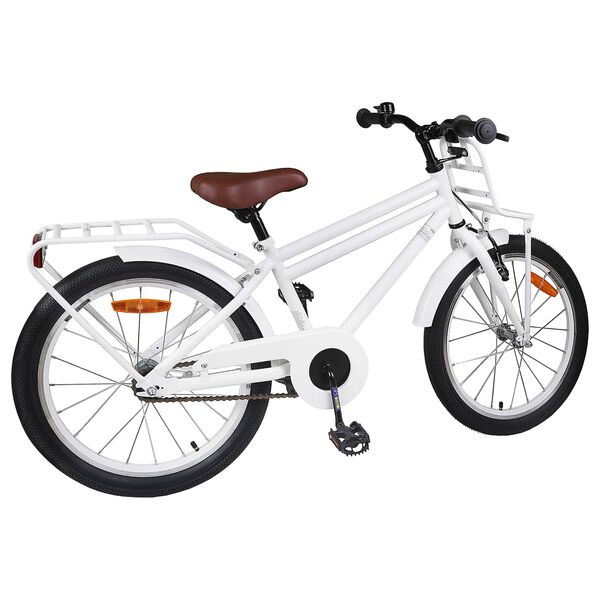 vidaXL Laste Bike 18 Tolli 5-7 aastastele Valge