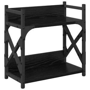 vidaXL Printeri alus Must tamm 40 x 20 x 40 cm Tehispuit