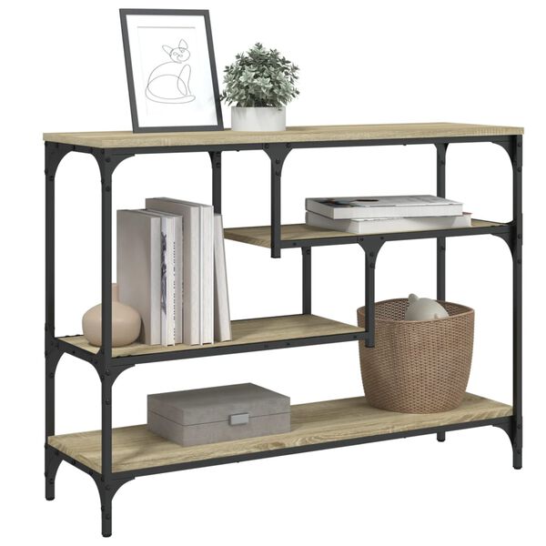 vidaXL konsoollaud, Sonoma tamm, 100x30x75 cm, tehispuit