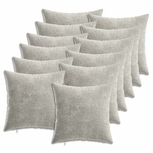 vidaXL Diivanipadi 12 pcs HEERLEN Helehall 40 x 40 cm &Scaron;en&uuml;&uuml;lfabric