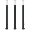 vidaXL pollarvalgustid pistikupesaga, 3 tk, 110 cm, roostevaba teras, IP44