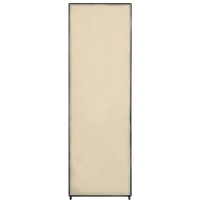 vidaXL garderoob, kreemjasvalge, 87 x 49 x 159 cm, kangas
