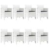vidaXL Aia s&ouml;&ouml;gilaudade komplekt 9 pcs Valge Polt rattan