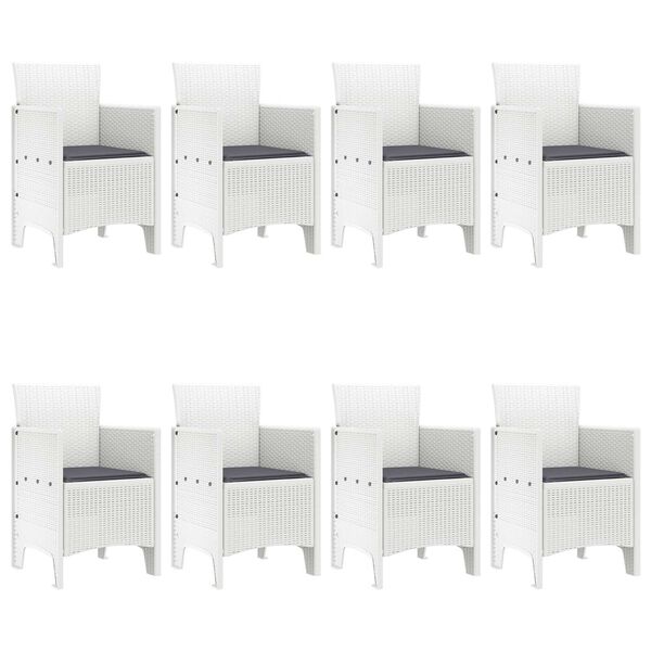 vidaXL Aia s&ouml;&ouml;gilaudade komplekt 9 pcs Valge Polt rattan