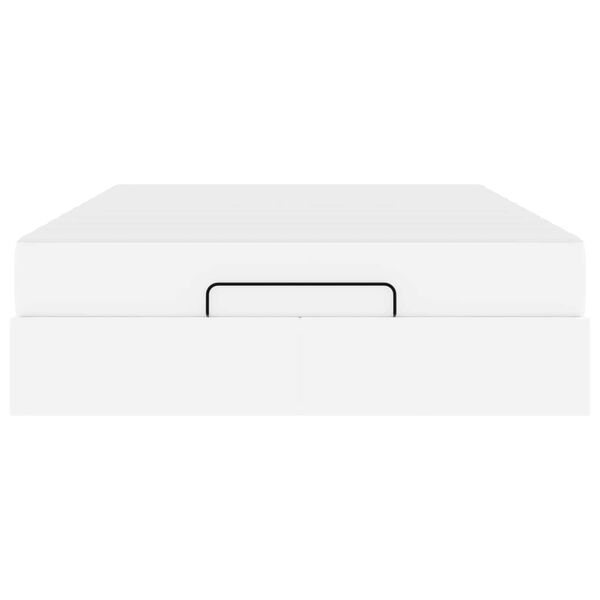 vidaXL Voodiraam madratsiga madratsiga 2 pcs Valge PVC