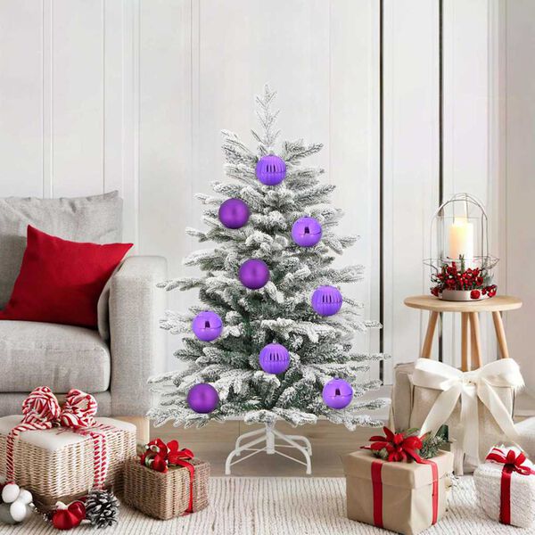 vidaXL Jõulupallide komplekt 15 pcs Lillakas Plastmass