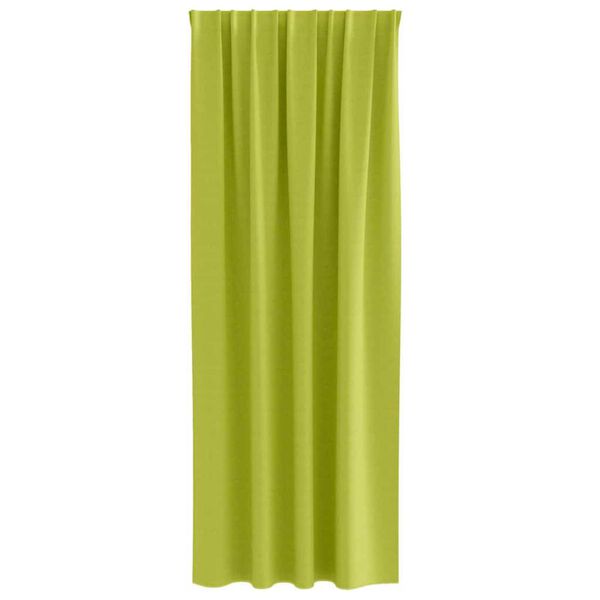 vidaXL Kardinad r&otilde;ngastega 2 pcs Roheline 260 x 140 cm Pol&uuml;ester