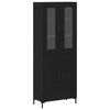 vidaXL K&otilde;rgushein 2 tk Must tamm 69,5 x 34 x 180 cm Tehispuit