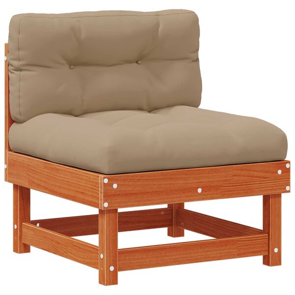 vidaXL Aia lounge komplekt 6 pcs Vahapunane Tahke m&auml;nd