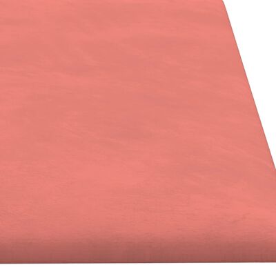 vidaXL seinapaneelid 12 tk, roosa, 60 x 15 cm, samet, 1,08 m²