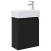 vidaXL Vannitoa vanity &uuml;ksus koos segistiga Must 45,5 x 22,5 x 84 cm