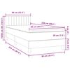 vidaXL Box Vedruvoodi madratsiga Helehall 90x220 cm samet