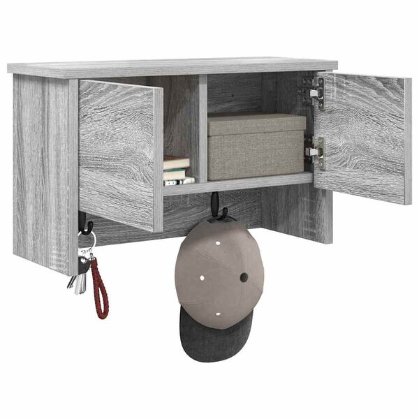 vidaXL Seinale kinnitatav riidepuu uksega Hall Sonoma 50 x 20 x 30 cm