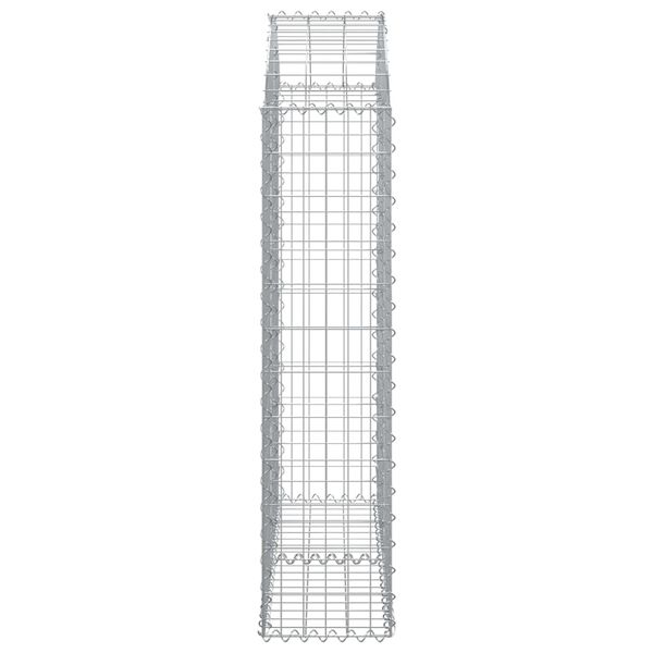 vidaXL kaarekujuline gabioonkorv, 100x30x120/140 cm, tsingitud raud