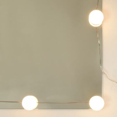 vidaXL peegelkapp valge LEDiga 90x31,5x62 cm