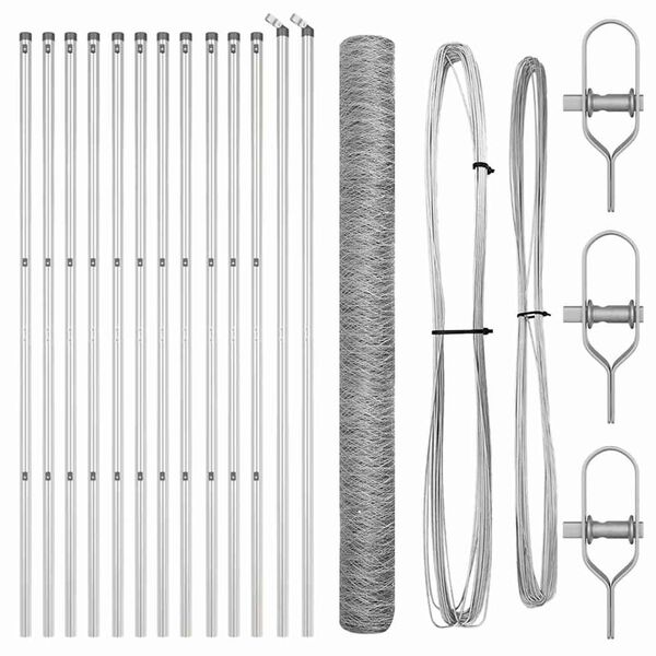 vidaXL Aiapost H&otilde;bedane 25 x 1,5 m (36 mm v&otilde;rk) Teras