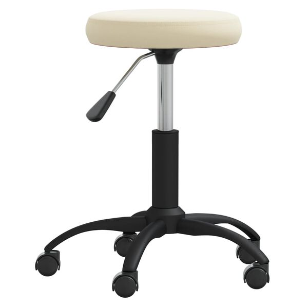 vidaXL Massage Stool Velvet Cream