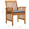 3058088 vidaXL 5 Piece Garden Dining Set with Cushions Solid Acacia Wood (45962+2x312130)