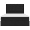 vidaXL Voodi hoiukohaga ja madratsiga peaga Must 140 x 190 cm Samet