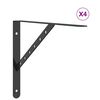 vidaXL riiuliklambrid 4 tk 40x2,5x25 cm must roostevaba teras