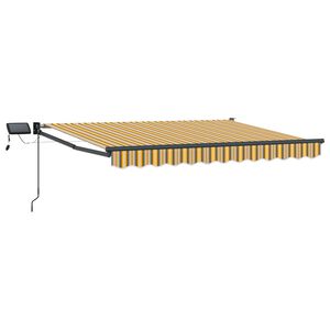 vidaXL K&auml;sitsi juhitav varikatus koos LED-idega 2,5 x 2 m