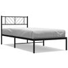 vidaXL metallist voodiraam peatsiga, must, 90 x 190 cm