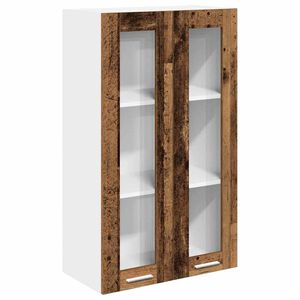 vidaXL Seinakapp ladustamisega Vana puit 60 x 31 x 100 cm Tehispuit