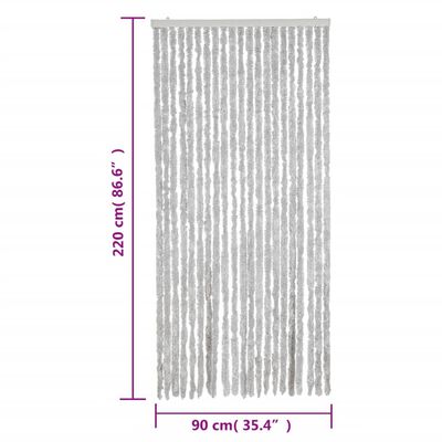 vidaXL putukakardin, hall, 90 x 220 cm, šenill