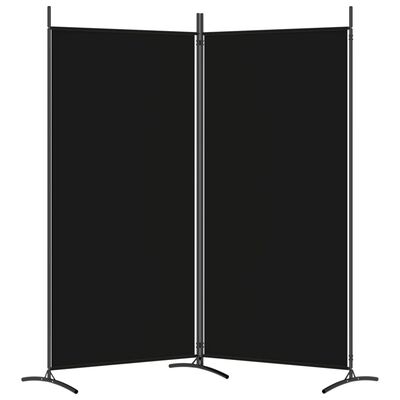vidaXL 2-paneeliga ruumijagaja, must, 175 x 180 cm, kangas