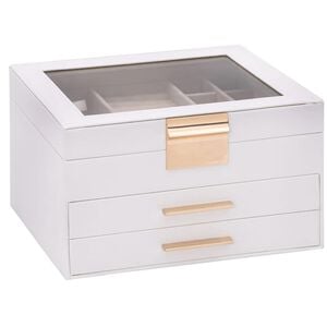 vidaXL ehtekarp 3-kihiline valge 23 x 20,5 x 14 cm