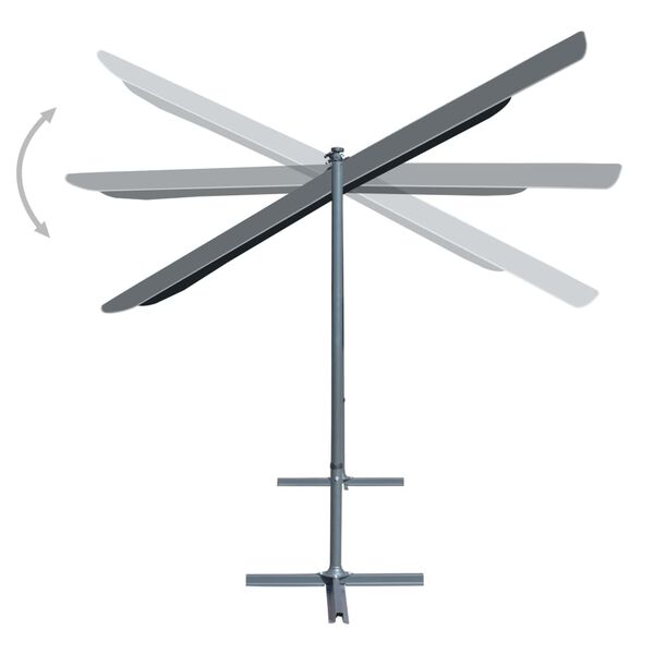 vidaXL varikatus eemaldatava katusega 350 x 253 x 196 cm antratsiit