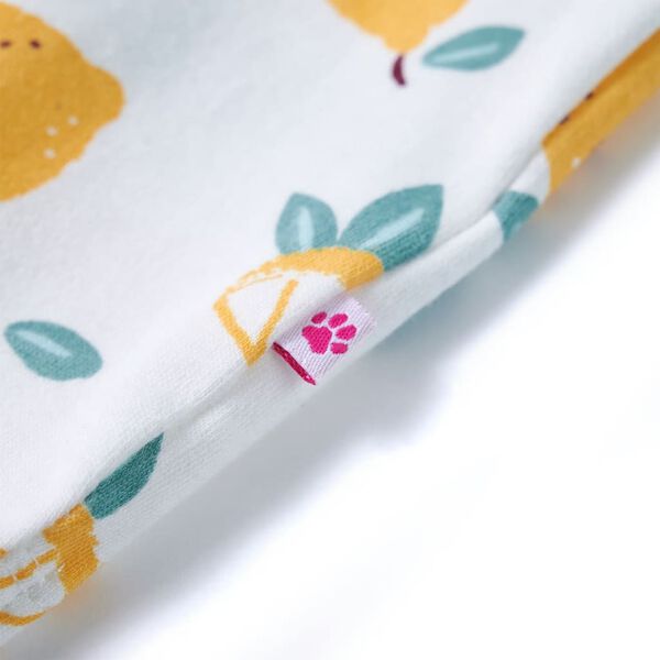 Laste T-särk seotava alläärega, ekrüü, 104